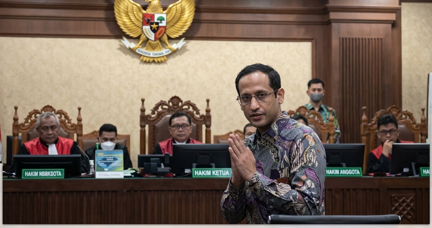 An Indonesian court sentences Gojek co-founder and ex-education minister Nadiem Makarim to 10 years in prison for power abuses over a Chromebook contract
