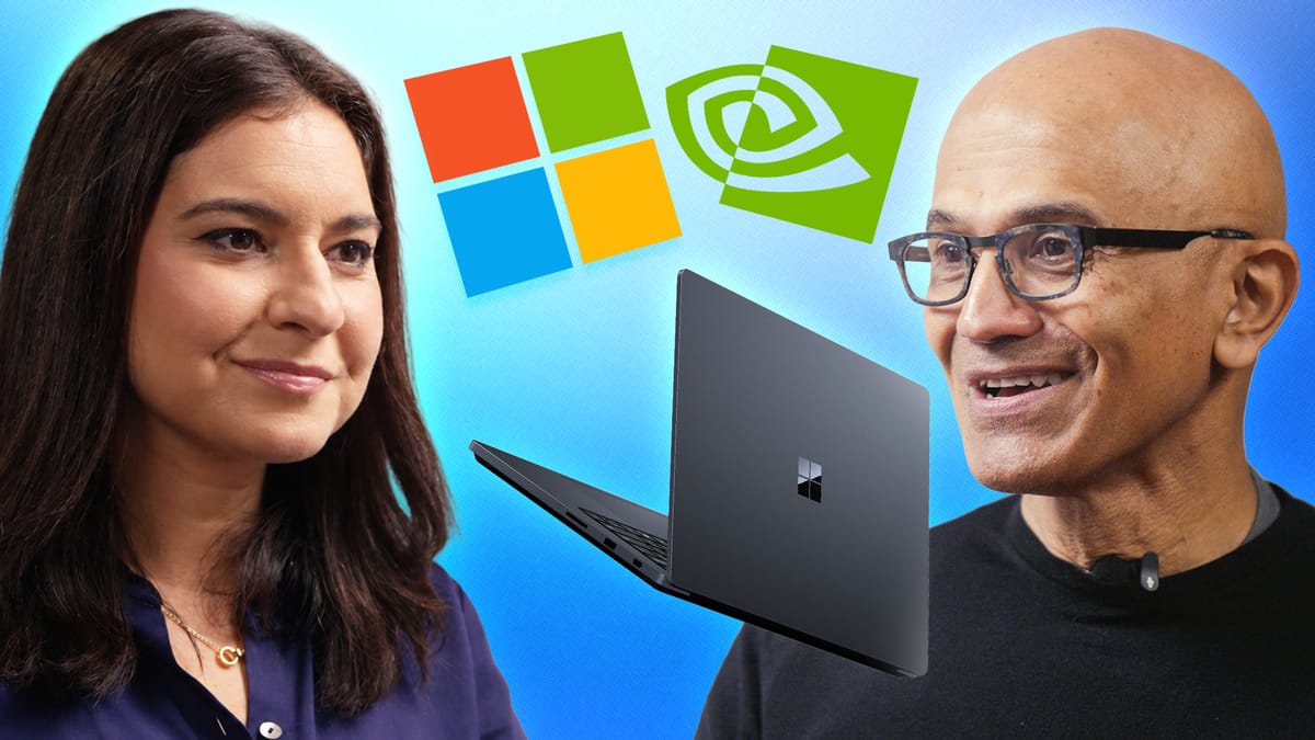 An interview with Microsoft CEO Satya Nadella on the Nvidia RTX Spark-powered Surface Laptop Ultra, plans to make Windows a safer OS to run AI agents, and more