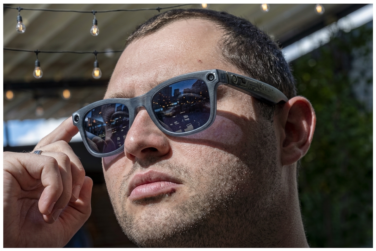 Apple is testing four AI glasses designs with rectangular and oval frames, multiple colors, and a camera system with vertically oriented oval lenses