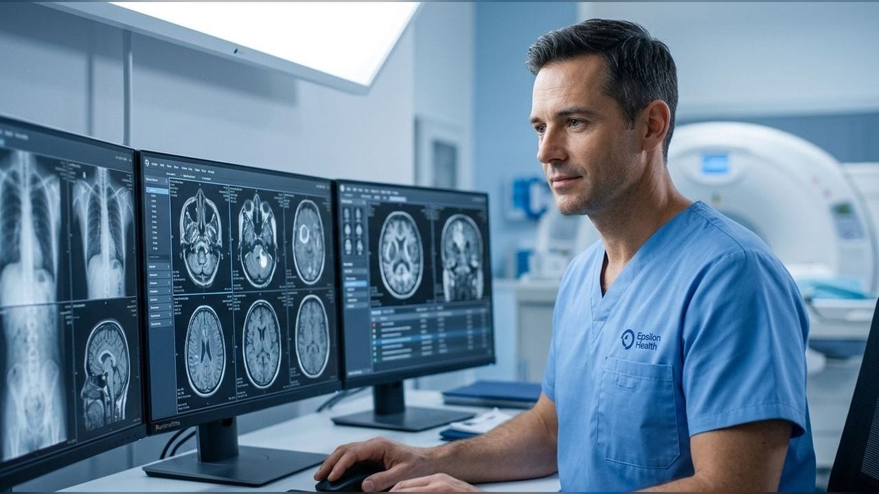 Epsilon Health, which contracts with radiologists who use its AI to generate image reports faster, emerges from stealth with a $20M Series A led by AlleyCorp