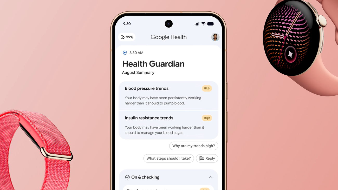 Google introduces an insulin-resistance trend feature that uses AI, an accelerometer, and other sensors, launching first on the Pixel Watch 5 and Fitbit devices