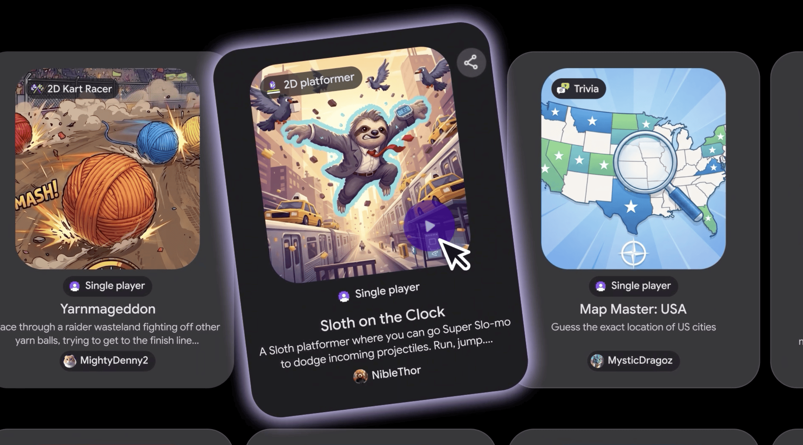 Google launches Playground, a browser-based, no-code AI game creation platform available to US users aged 18+, powered by Gemini, Nano Banana, and Lyria