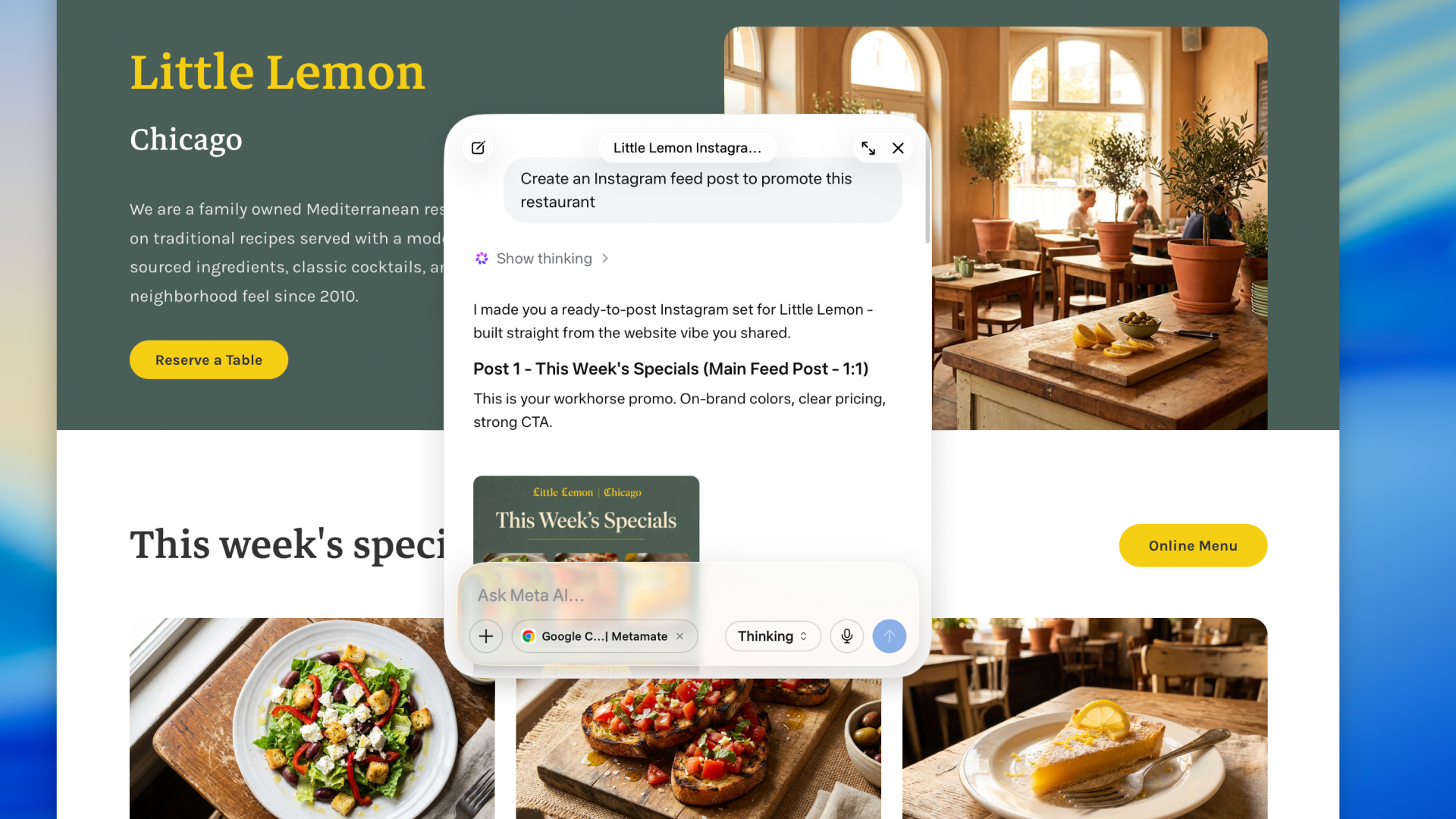 Meta launches a Mac app for Meta AI and says Meta AI can now work directly with Instagram and Facebook accounts, Meta ad campaigns, and Google Workspace